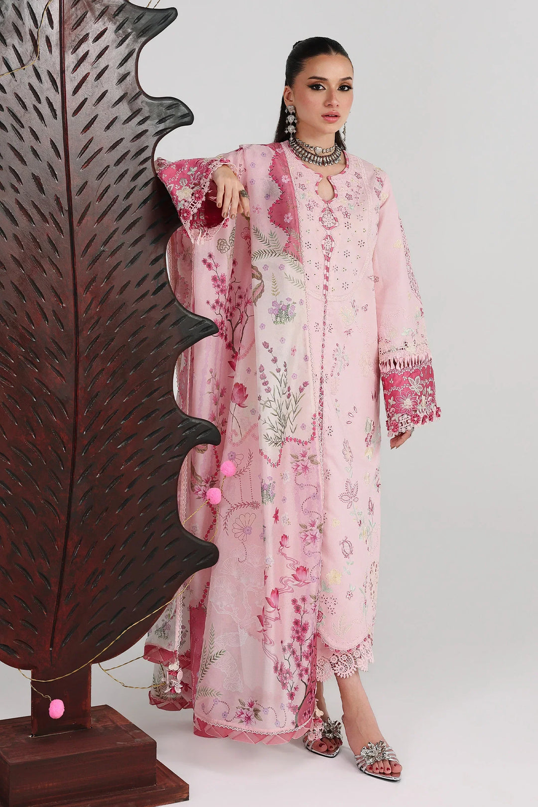 Qalamkar Unstitched Embroidered Lawn 3 Piece Suit QLK26ULF NORAH QFL-4 - Festive Collection