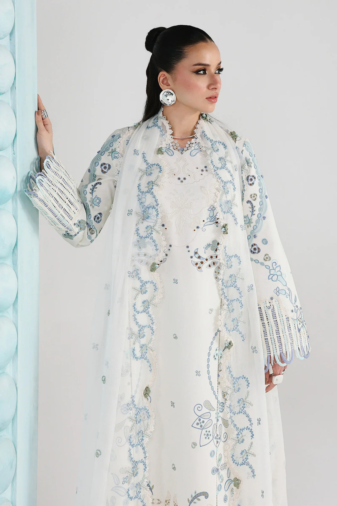 Qalamkar Unstitched Embroidered Lawn 3 Piece Suit QLK26ULF IRMIN QFL-3 - Festive Collection