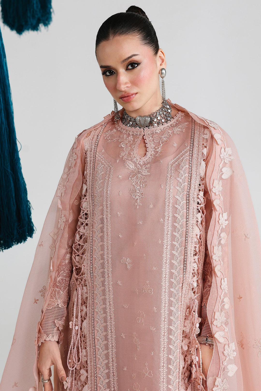 Qalamkar Unstitched Embroidered Lawn 3 Piece Suit QLK26ULF JINA QFL-11 - Festive Collection