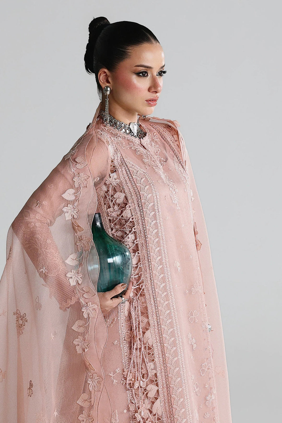 Qalamkar Unstitched Embroidered Lawn 3 Piece Suit QLK26ULF JINA QFL-11 - Festive Collection