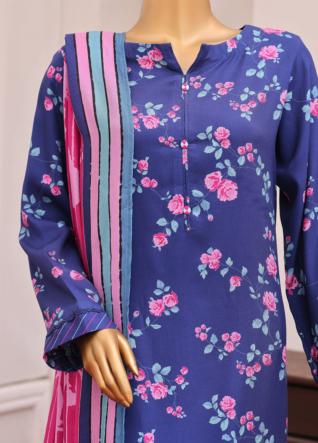 Hz Textiles Unstitched Printed Viscose Twill 3 Piece Suit HZ26UVT VT-5032 - Winter Collection