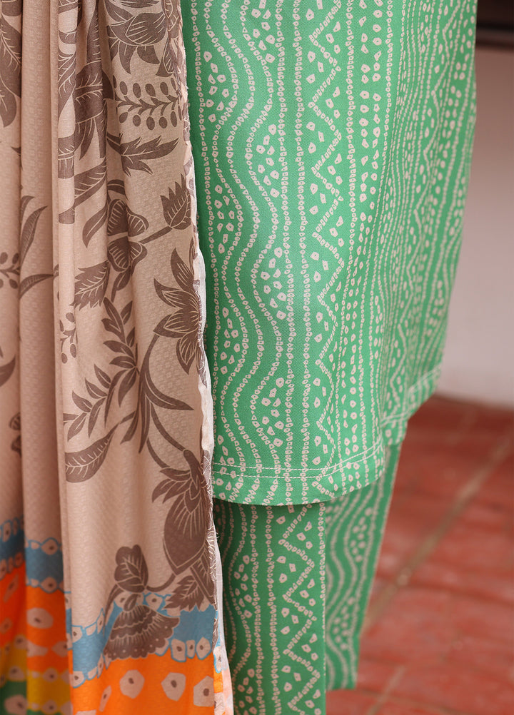 Hz Textiles Unstitched Printed Viscose Twill 3 Piece Suit HZ26UVT VT-5033 - Winter Collection