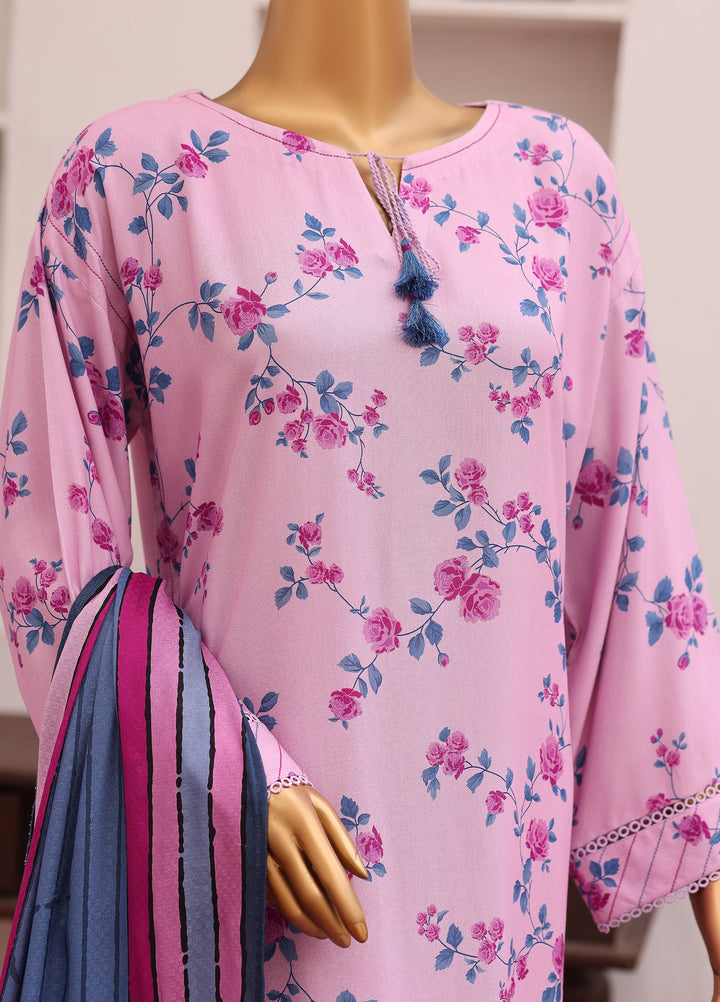 Hz Textiles Unstitched Printed Viscose Twill 3 Piece Suit HZ26UVT VT-5031 - Winter Collection