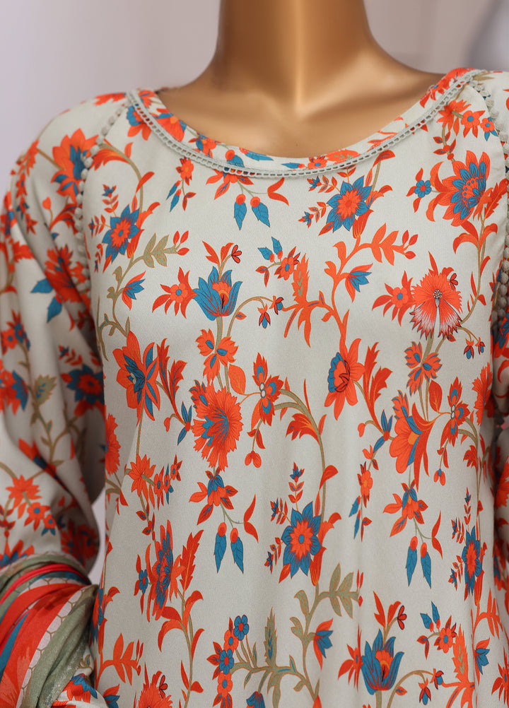 Hz Textiles Unstitched Printed Viscose Twill 3 Piece Suit HZ26UVT VT-5035 - Winter Collection