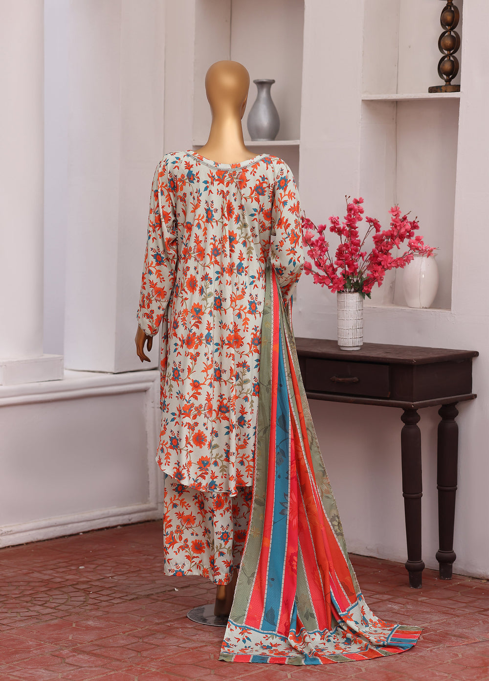 Hz Textiles Unstitched Printed Viscose Twill 3 Piece Suit HZ26UVT VT-5035 - Winter Collection