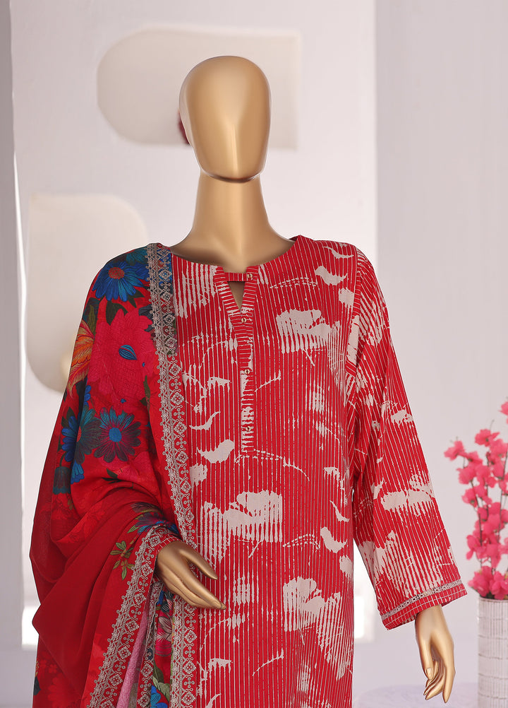 Hz Textiles Unstitched Printed Viscose Linen 3 Piece Suit HZ26ULW LW-5050 - Winter Collection
