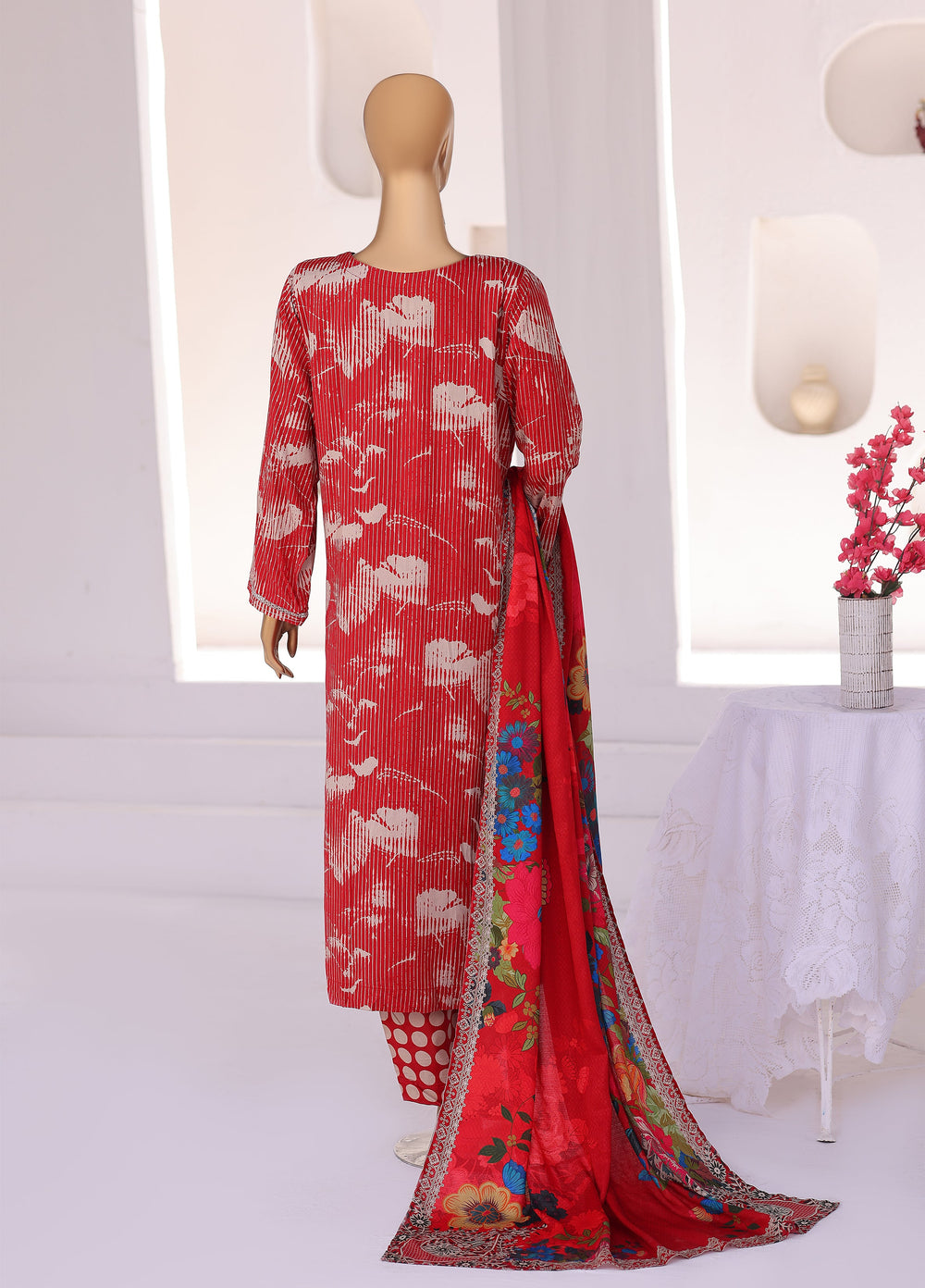 Hz Textiles Unstitched Printed Viscose Linen 3 Piece Suit HZ26ULW LW-5050 - Winter Collection