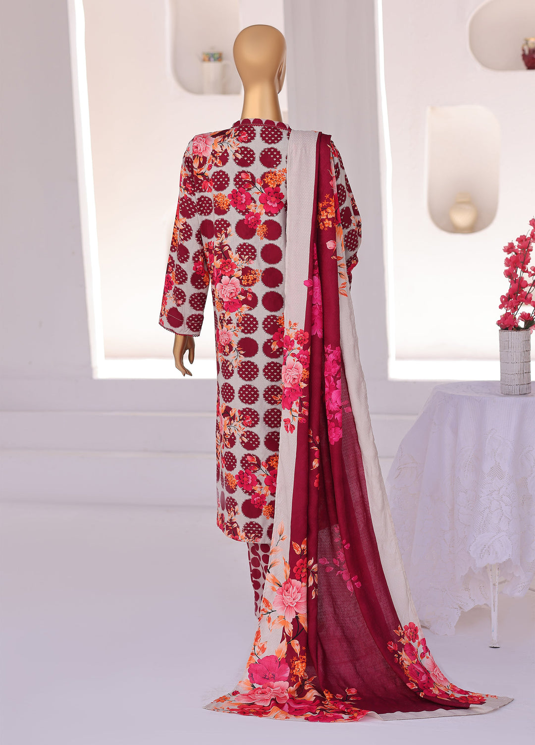 Hz Textiles Unstitched Printed Viscose Linen 3 Piece Suit HZ26ULW LW-5048 - Winter Collection
