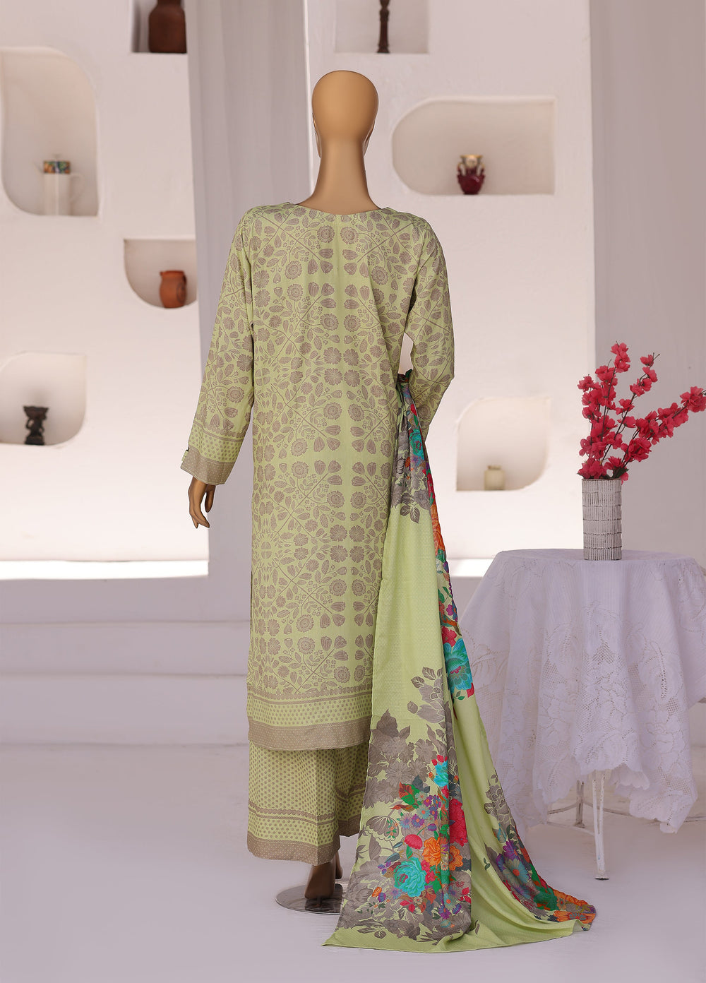 Hz Textiles Unstitched Printed Viscose Linen 3 Piece Suit HZ26ULW LW-5053 - Winter Collection