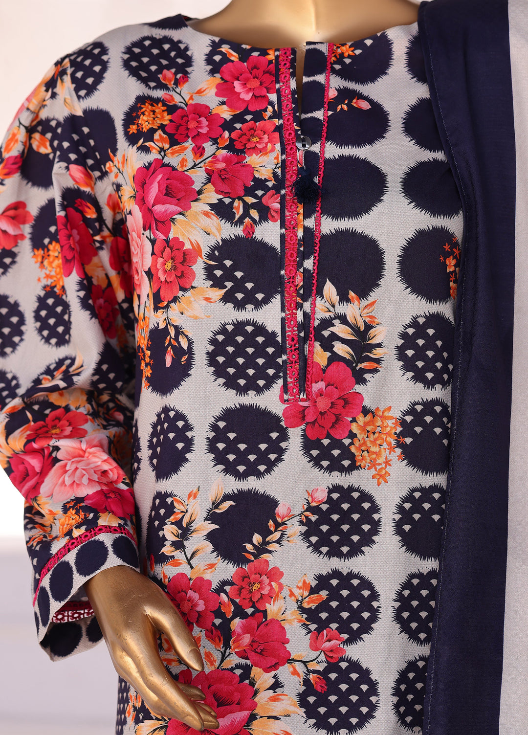 Hz Textiles Unstitched Printed Viscose Linen 3 Piece Suit HZ26ULW LW-5047 - Winter Collection
