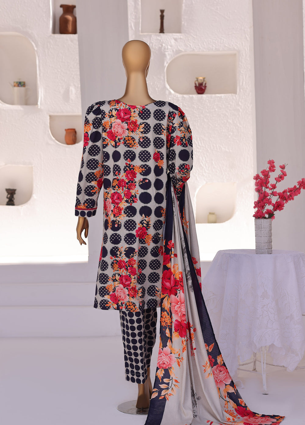 Hz Textiles Unstitched Printed Viscose Linen 3 Piece Suit HZ26ULW LW-5047 - Winter Collection