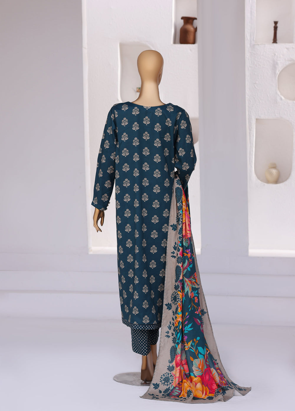 Hz Textiles Unstitched Printed Viscose Linen 3 Piece Suit HZ26ULW LW-5051 - Winter Collection