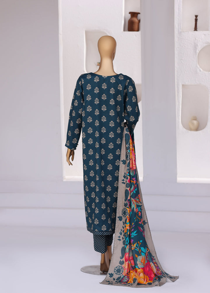 Hz Textiles Unstitched Printed Viscose Linen 3 Piece Suit HZ26ULW LW-5051 - Winter Collection