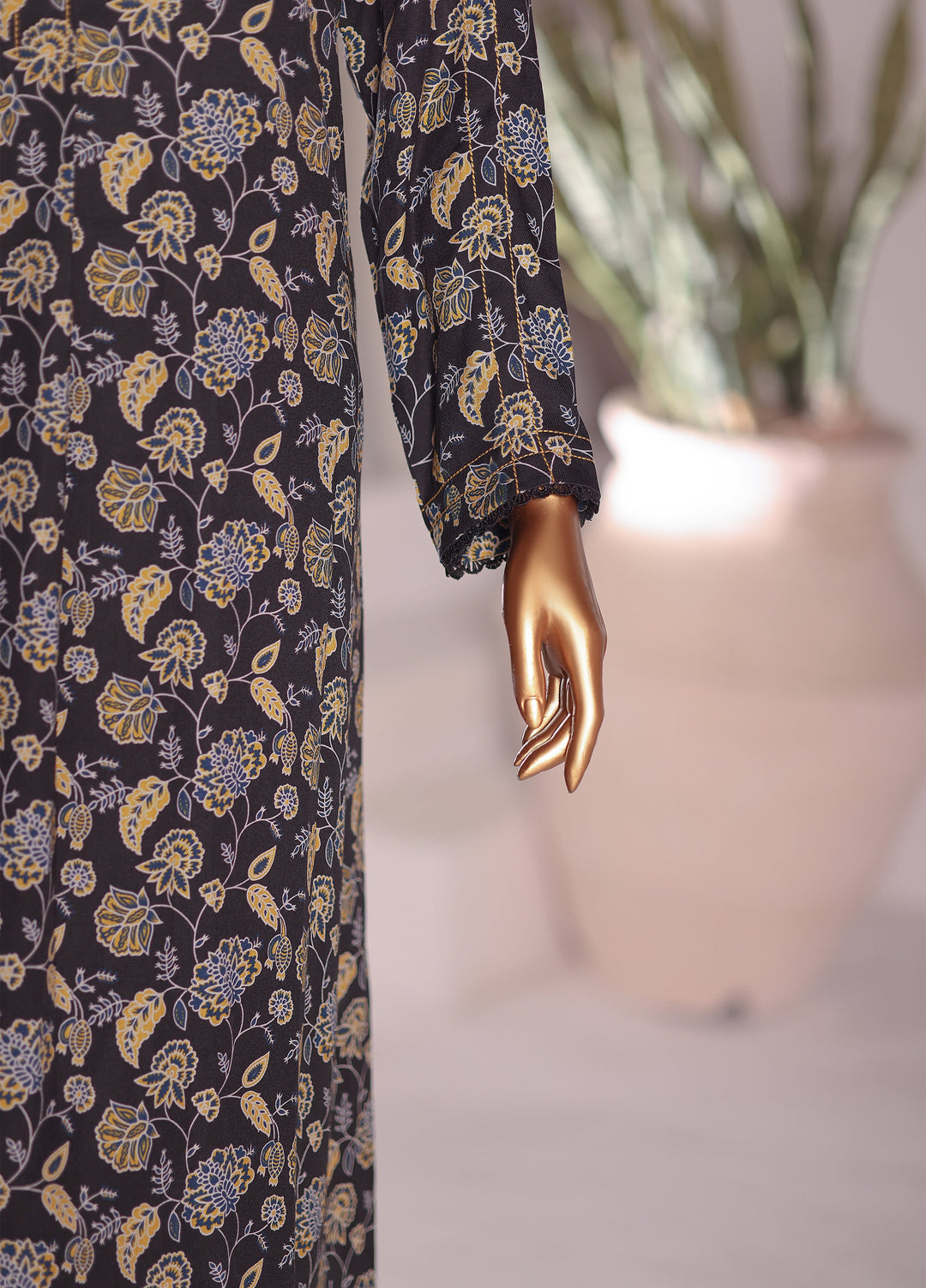 Hz Textiles Unstitched Printed Viscose Twill 3 Piece Suit HZ26UVT VT-5042 - Winter Collection