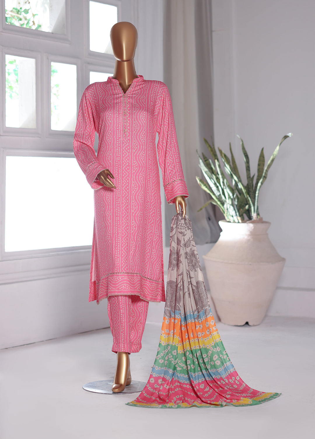 Hz Textiles Unstitched Printed Viscose Twill 3 Piece Suit HZ26UVT VT-5040 - Winter Collection