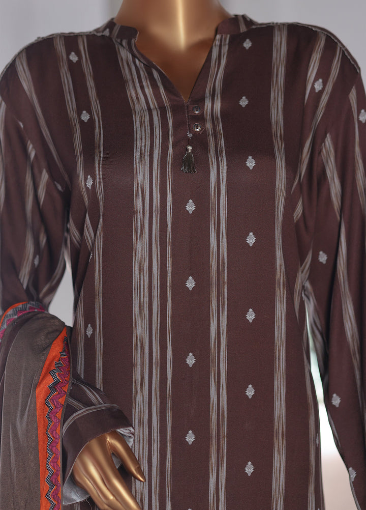 Hz Textiles Unstitched Printed Viscose Twill 3 Piece Suit HZ26UVT VT-5044 - Winter Collection