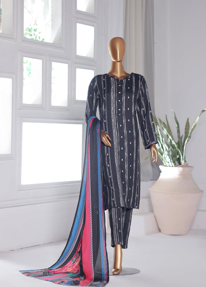 Hz Textiles Unstitched Printed Viscose Twill 3 Piece Suit HZ26UVT VT-5045 - Winter Collection