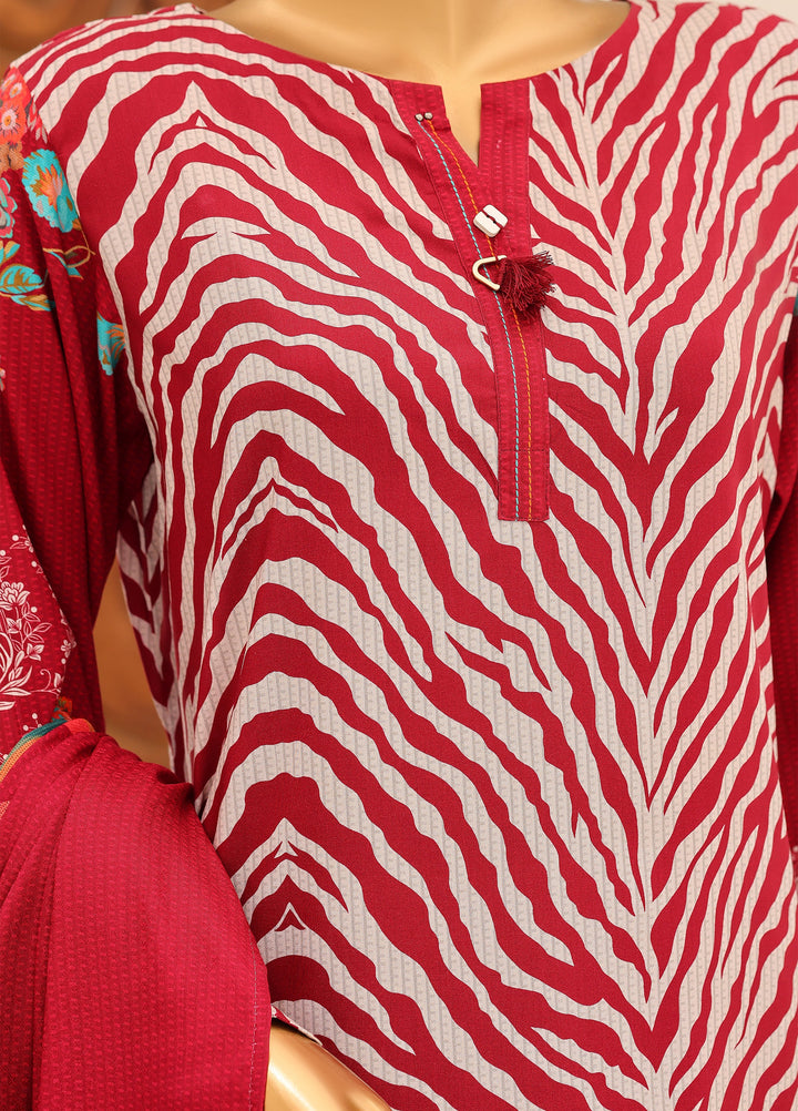 Hz Textiles Unstitched Printed Viscose Linen 3 Piece Suit HZ26ULW LW-5065 - Winter Collection