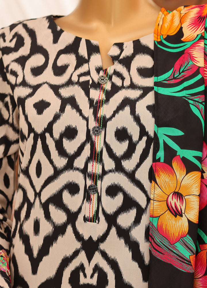 Hz Textiles Unstitched Printed Viscose Linen 3 Piece Suit HZ26ULW LW-5069 - Winter Collection