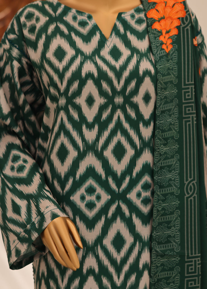 Hz Textiles Unstitched Printed Viscose Linen 3 Piece Suit HZ26ULW LW-5071 - Winter Collection