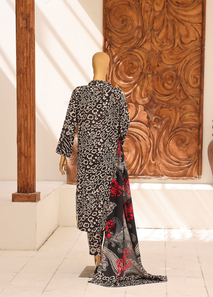 Hz Textiles Unstitched Printed Viscose Linen 3 Piece Suit HZ26ULW LW-5064 - Winter Collection