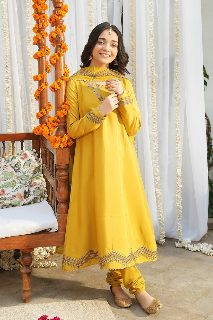 Noore Eid by Panache Girls RTW Embroidered Silk 3 Piece Suit Zivaa - Eid Collection