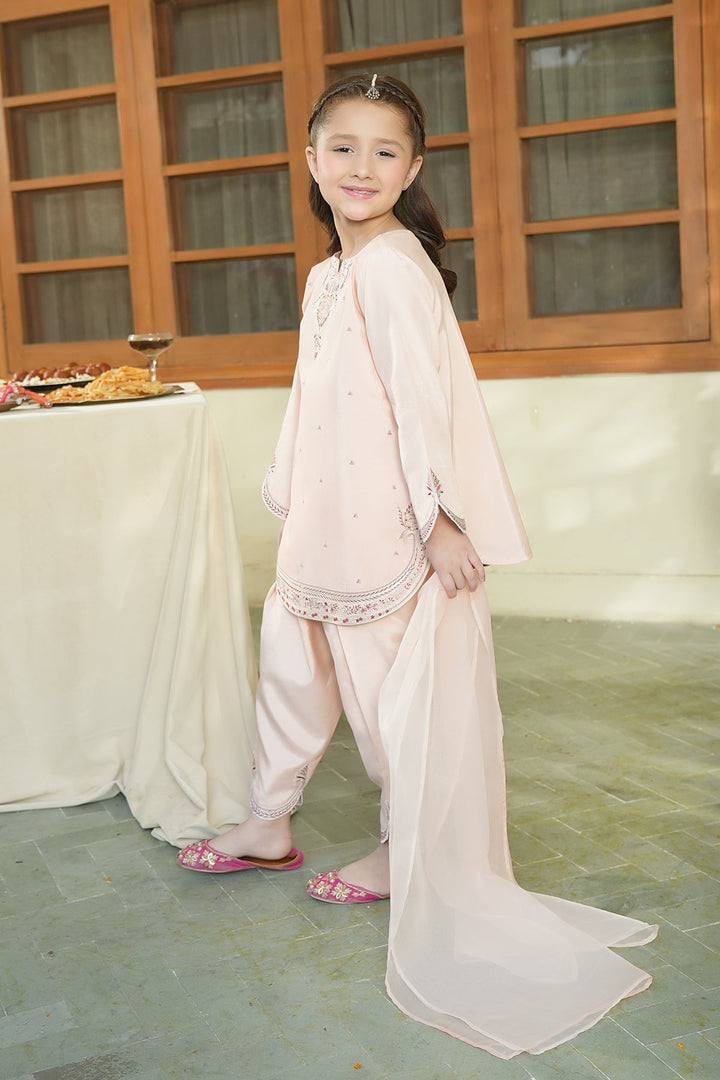 Noore Eid by Panache Girls RTW Embroidered Silk 3 Piece Suit Lulu - Eid Collection