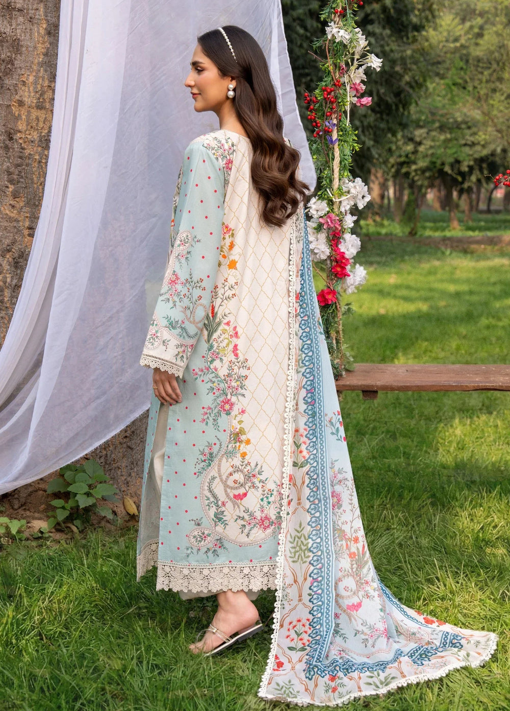 Chandan Nagri RTW Embroidered Lawn 3 Piece Suit Oree Skye - Casual Collection