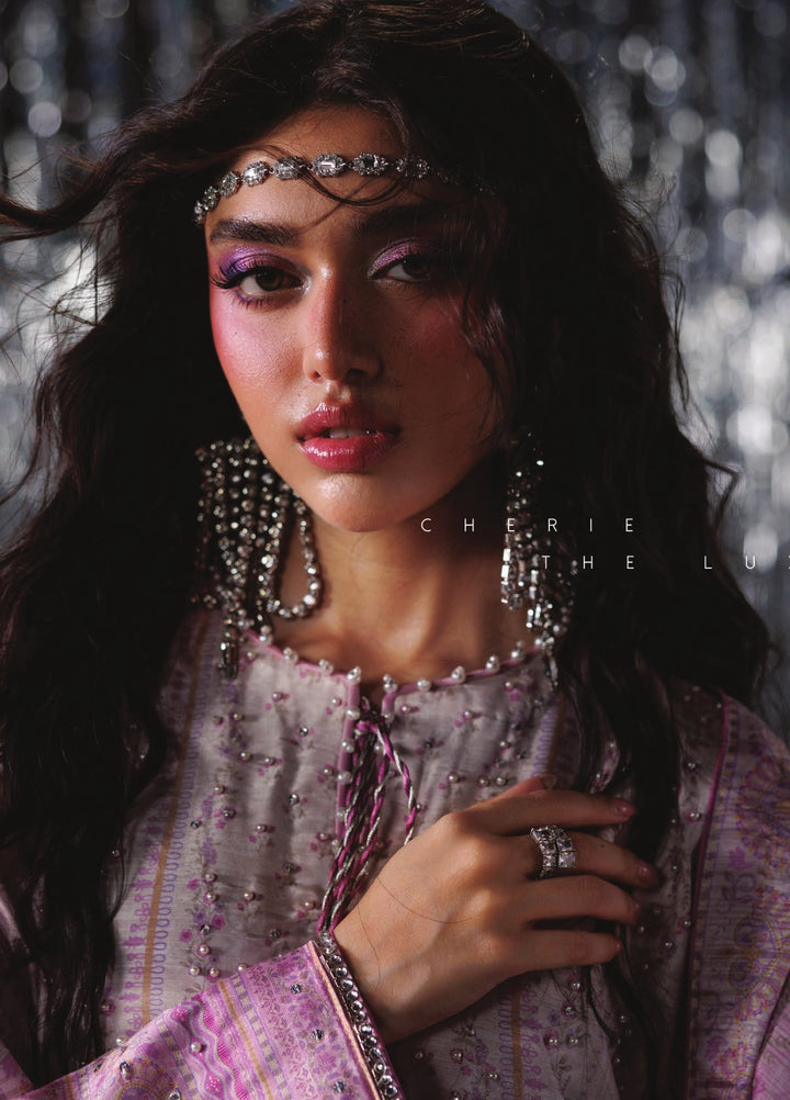 Luxe by Rang Rasiya Unstitched Printed Raw Silk 3 Piece Suit RR26ULS Cherie - Festive Collection