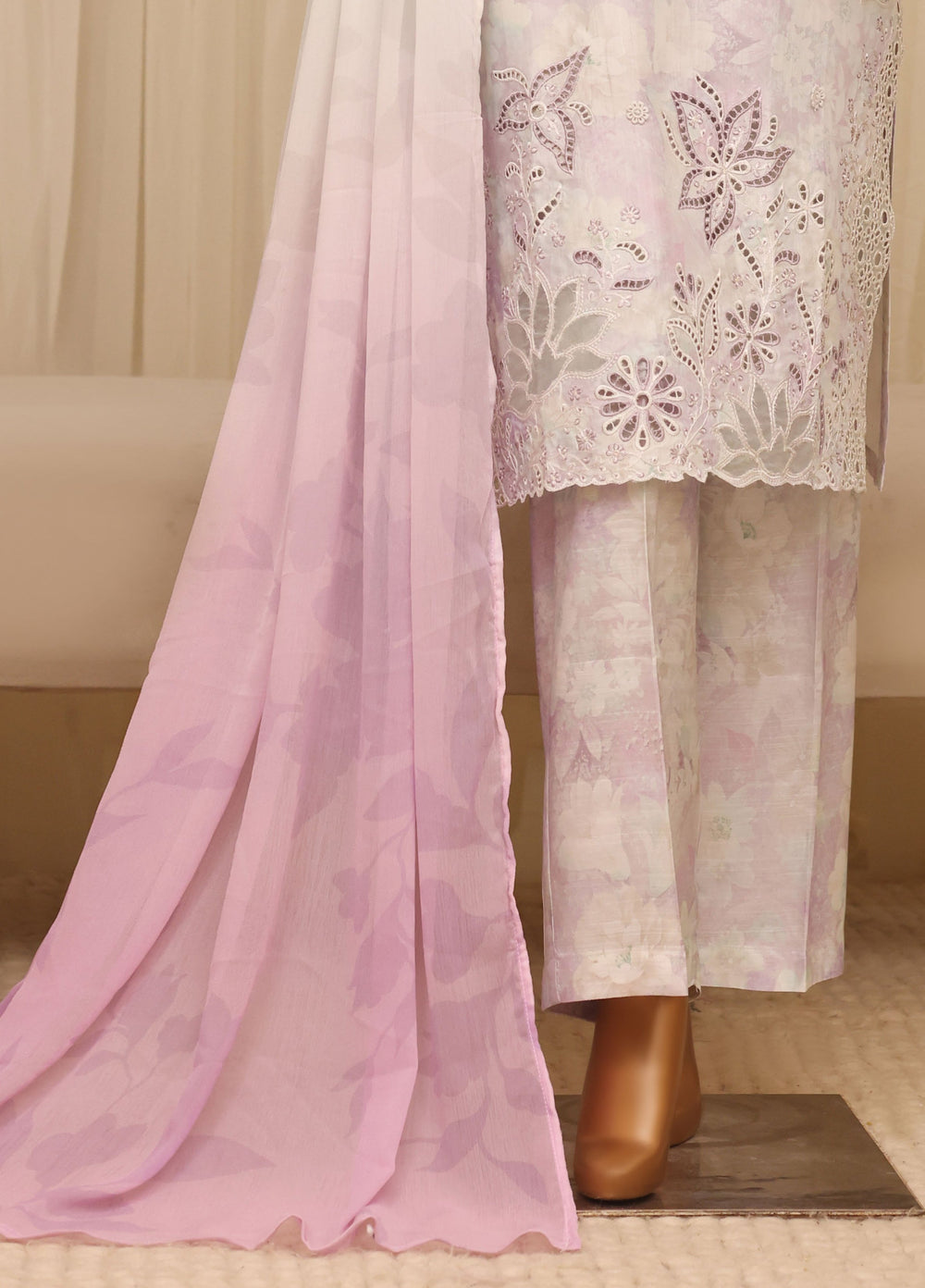 Majestic by HZ Textiles RTW Embroidered Raw Silk 3 Piece Suit HZ26RSM Wisteria XRPE-3P-004 - Casual Collection