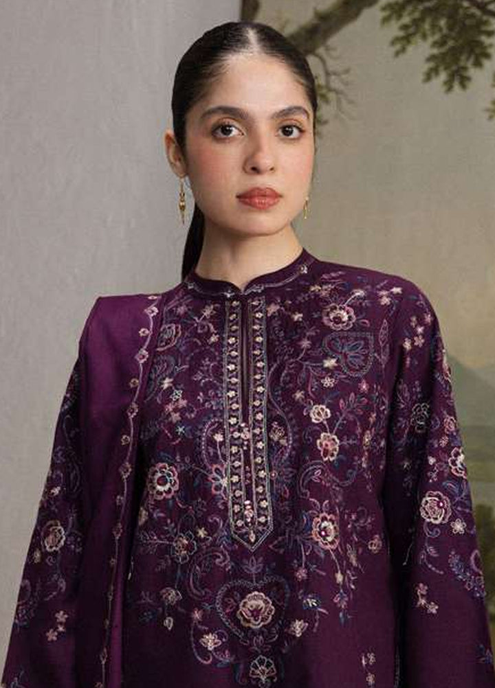 Coco by Zara Shahjahan Unstitched Khaddar 3 Piece Suit CZS26UKW SHAB 5A - Winter Collection