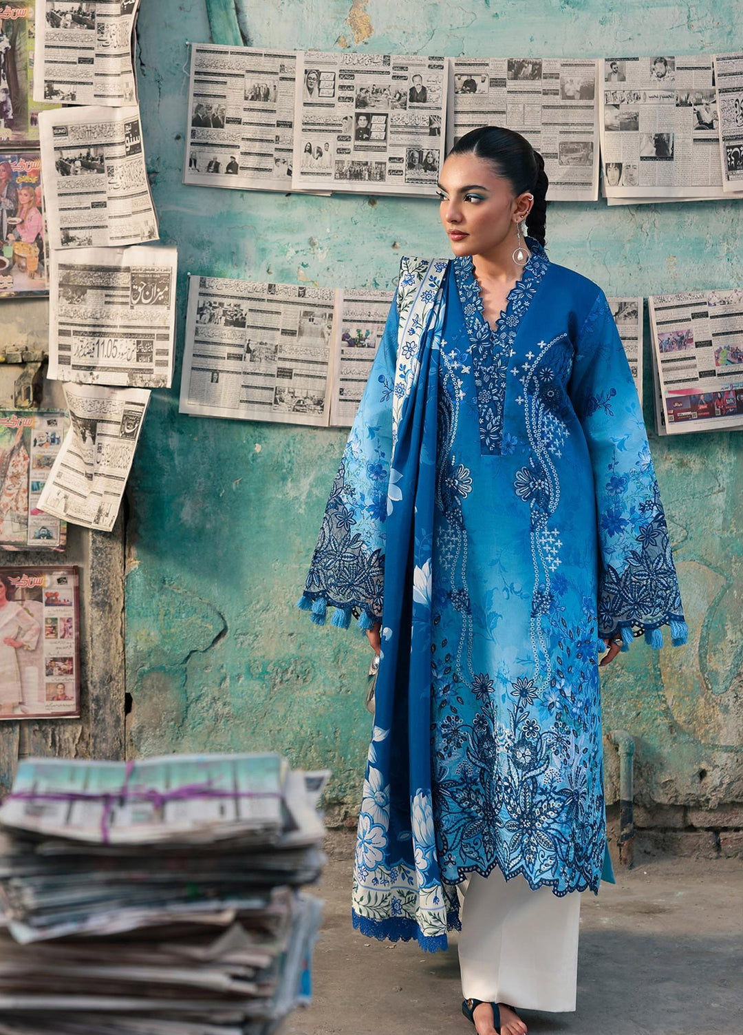 Nissa by RajBari Unstitched Embroidered Viscose 3 Piece Suit RB26UNV D-02 - Winter Collection