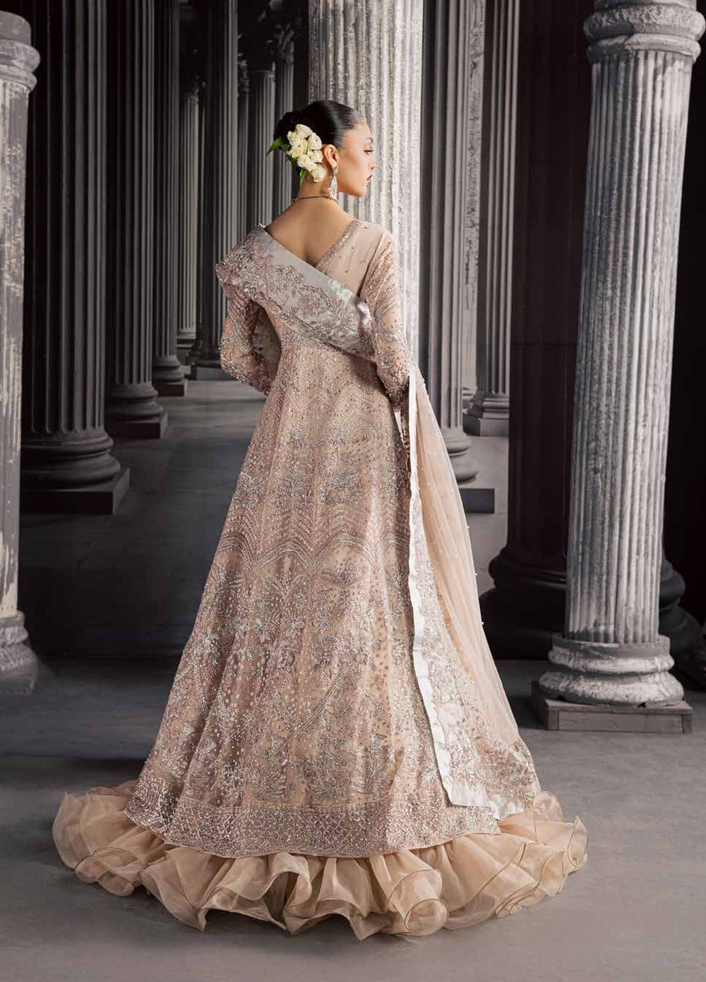 Muse Formal by Nureh Unstitched Embroidered Net 3 Piece Suit NU26UMF NFM-04 - Wedding Collection