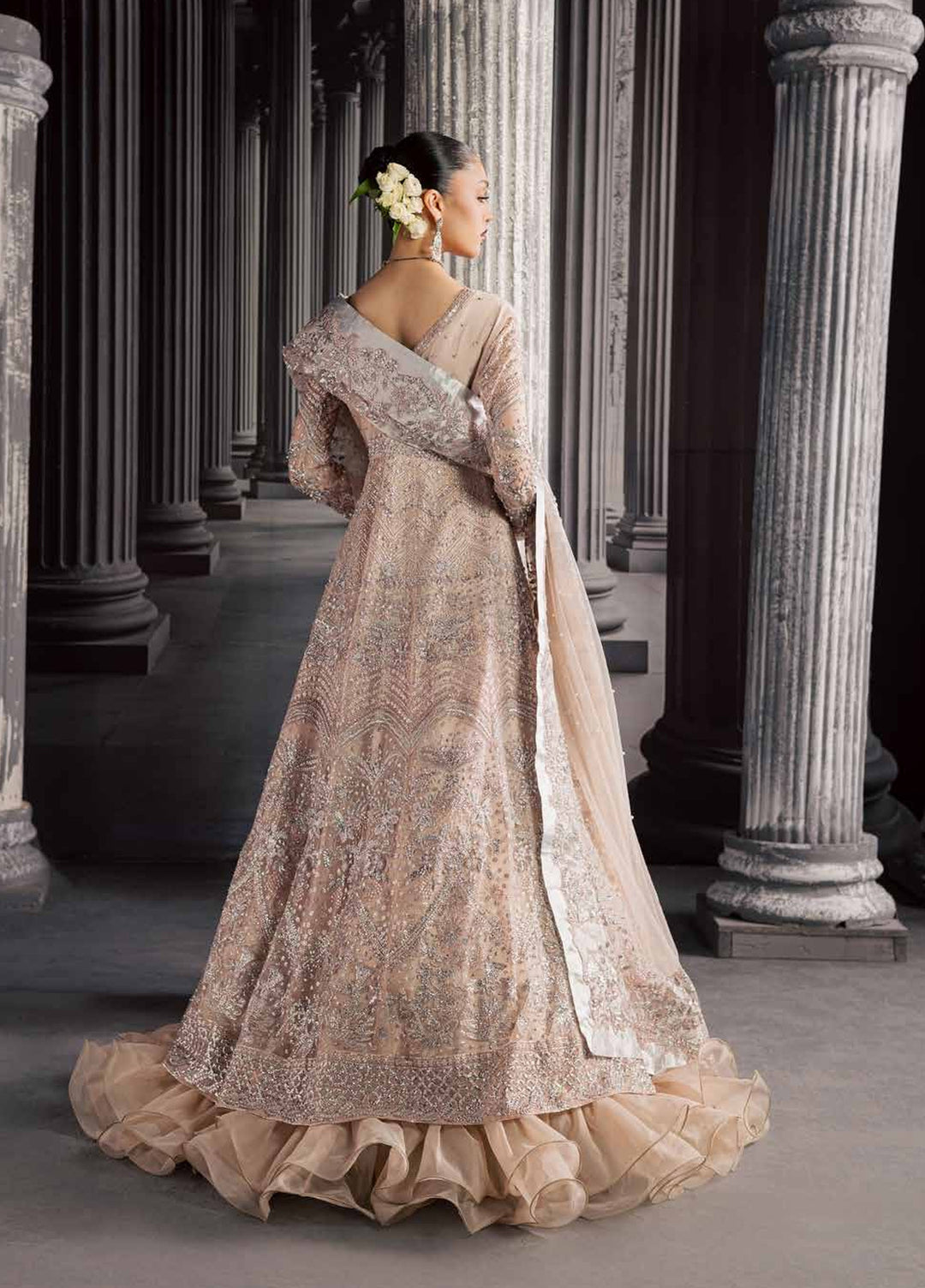 Muse Formal by Nureh Unstitched Embroidered Net 3 Piece Suit NU26UMF NFM-04 - Wedding Collection