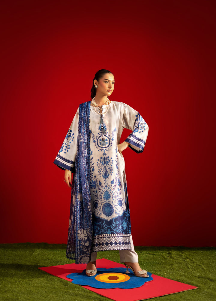 Marine by Rashid Textiles Unstitched Printed Luxury Silk 3 Piece Suit RT26USM D-3909 - Winter Collection