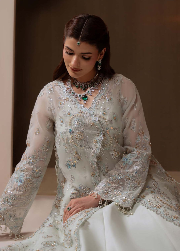 Ember by Aylin Unstitched Embroidered Organza 3 Piece Suit AY26UEW Celeste - Wedding Collection