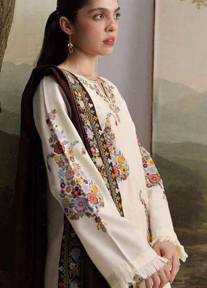 Coco by Zara Shahjahan Unstitched Khaddar 3 Piece Suit CZS26UKW SHIREEN 6A - Winter Collection