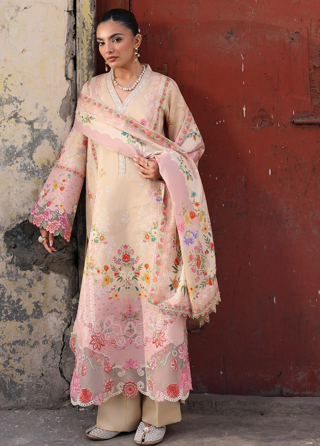 Nissa by RajBari Unstitched Embroidered Viscose 3 Piece Suit RB26UNV D-10 - Winter Collection