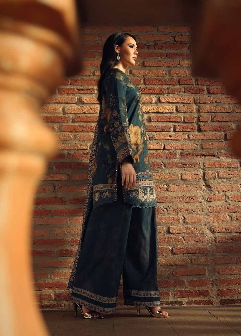 Combination by Charizma Unstitched Embroidered Linen 3 Piece Suit CHR26UCL CCW7-09 - Casual Collection