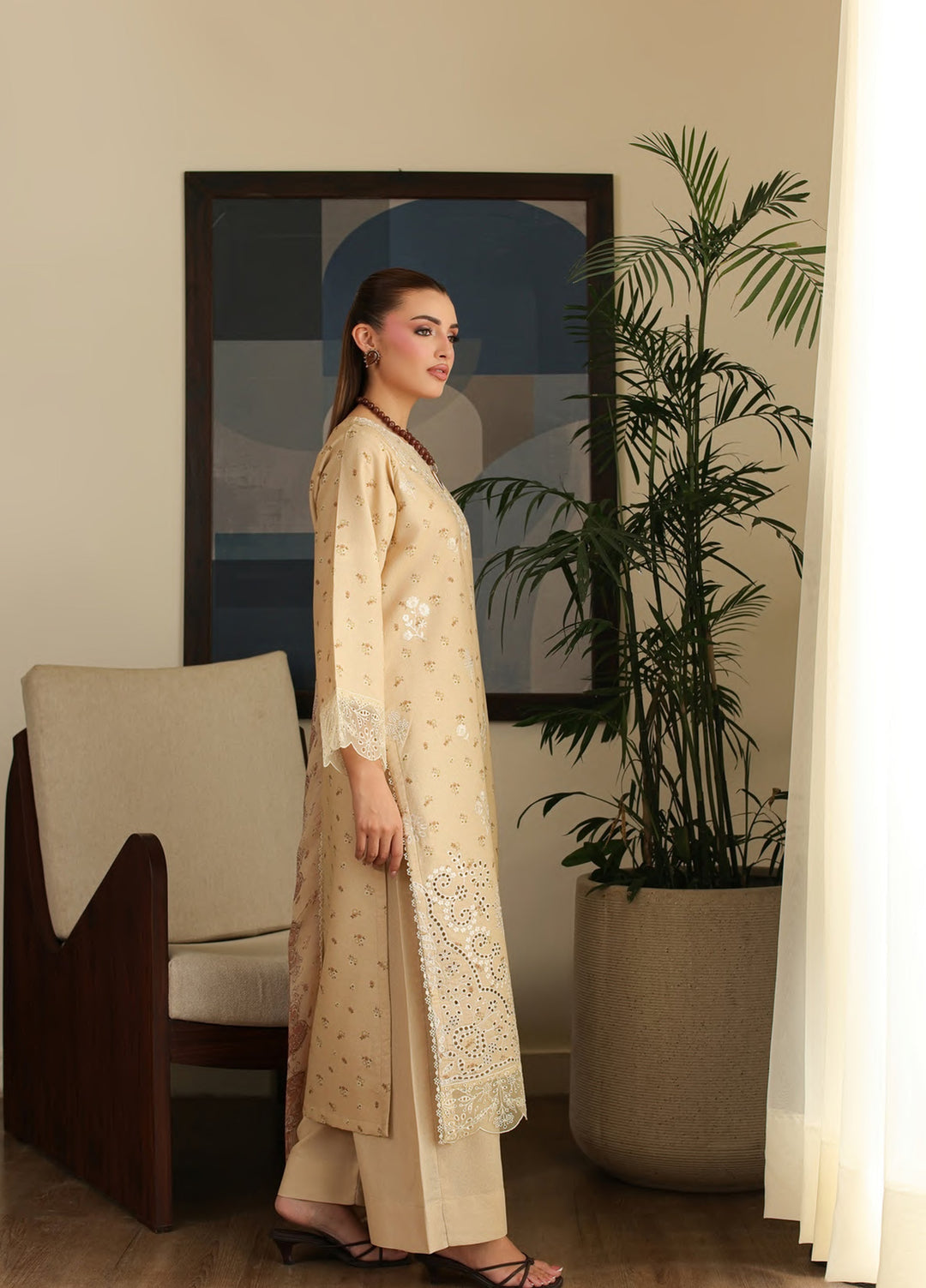 Sahl by Rashid Textiles Unstitched Embroidered Lawn Karandi 3 Piece Suit RT26USLK D-3916 - Casual Collection