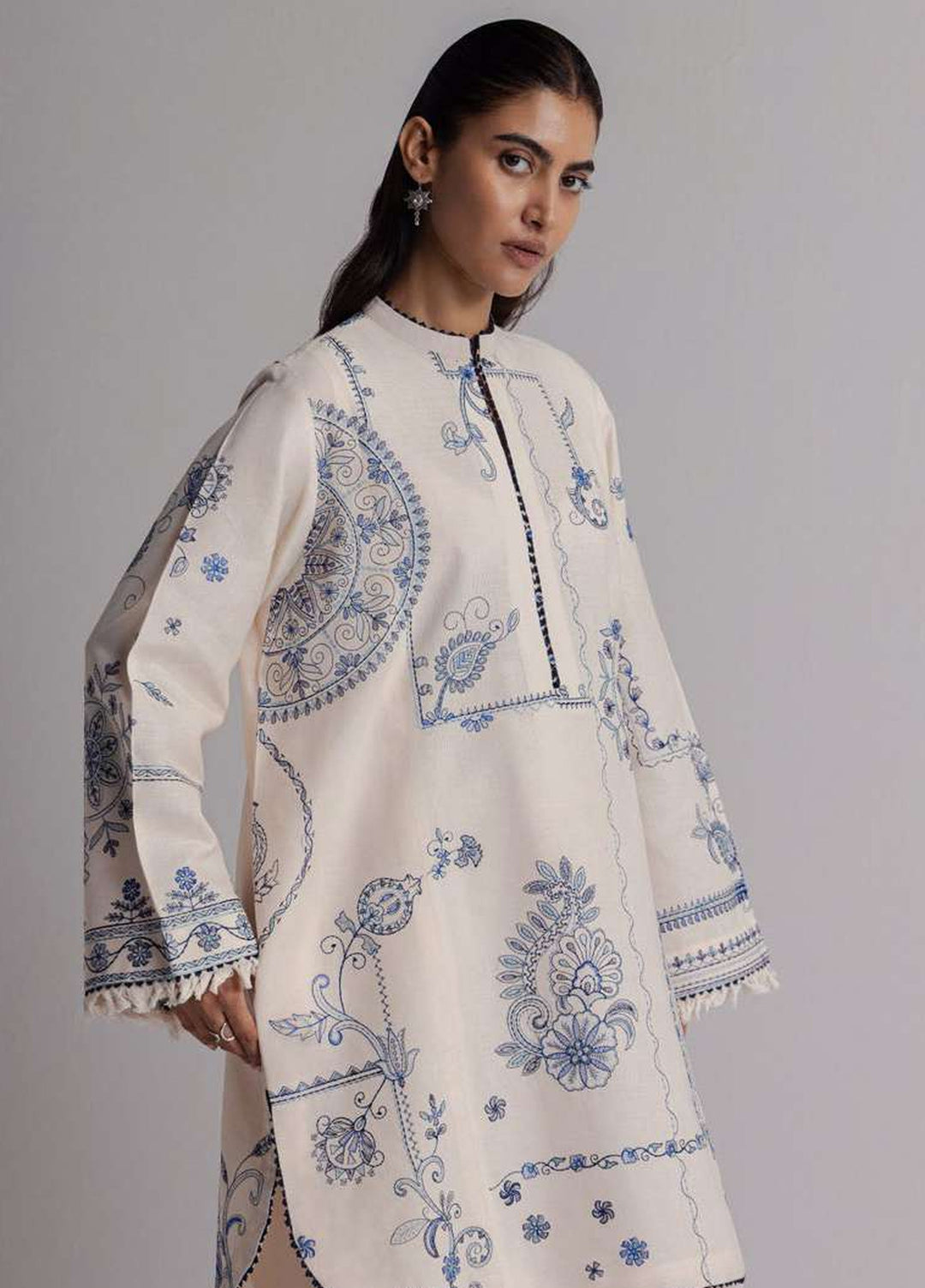 Coco by Zara Shahjahan Unstitched Khaddar 3 Piece Suit CZS26UKW DIBA 10B - Winter Collection