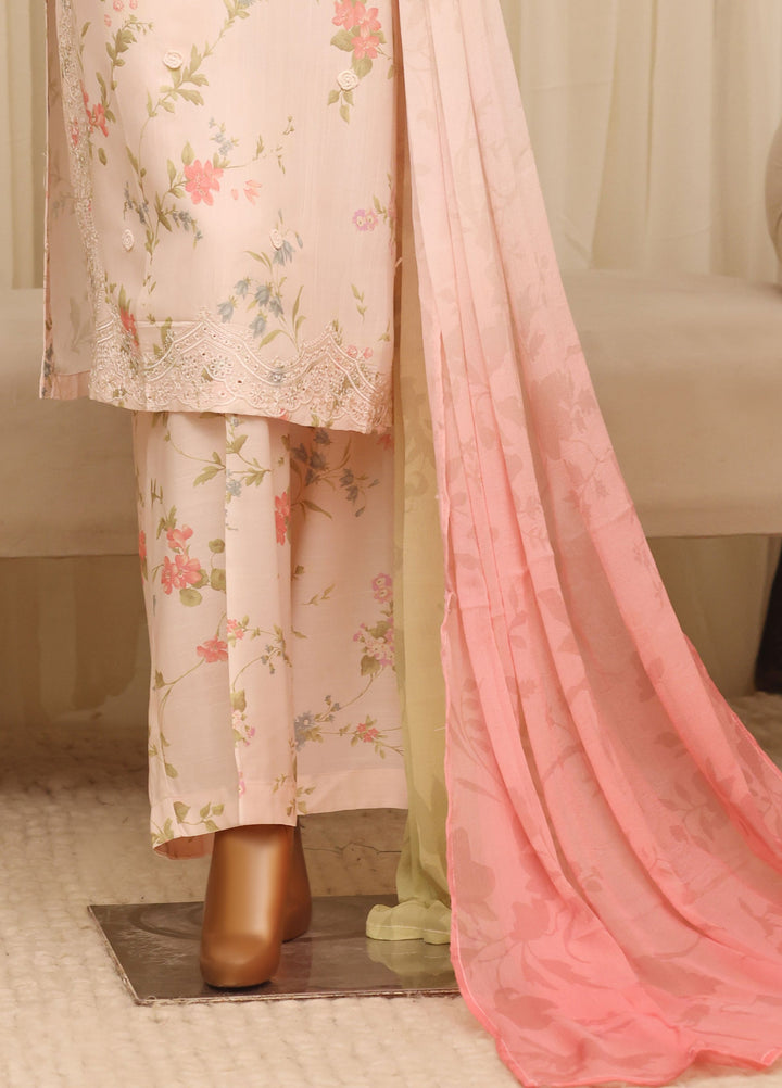 Majestic by HZ Textiles RTW Embroidered Raw Silk 3 Piece Suit HZ26RSM Bisque XRPE-3P-005 - Casual Collection