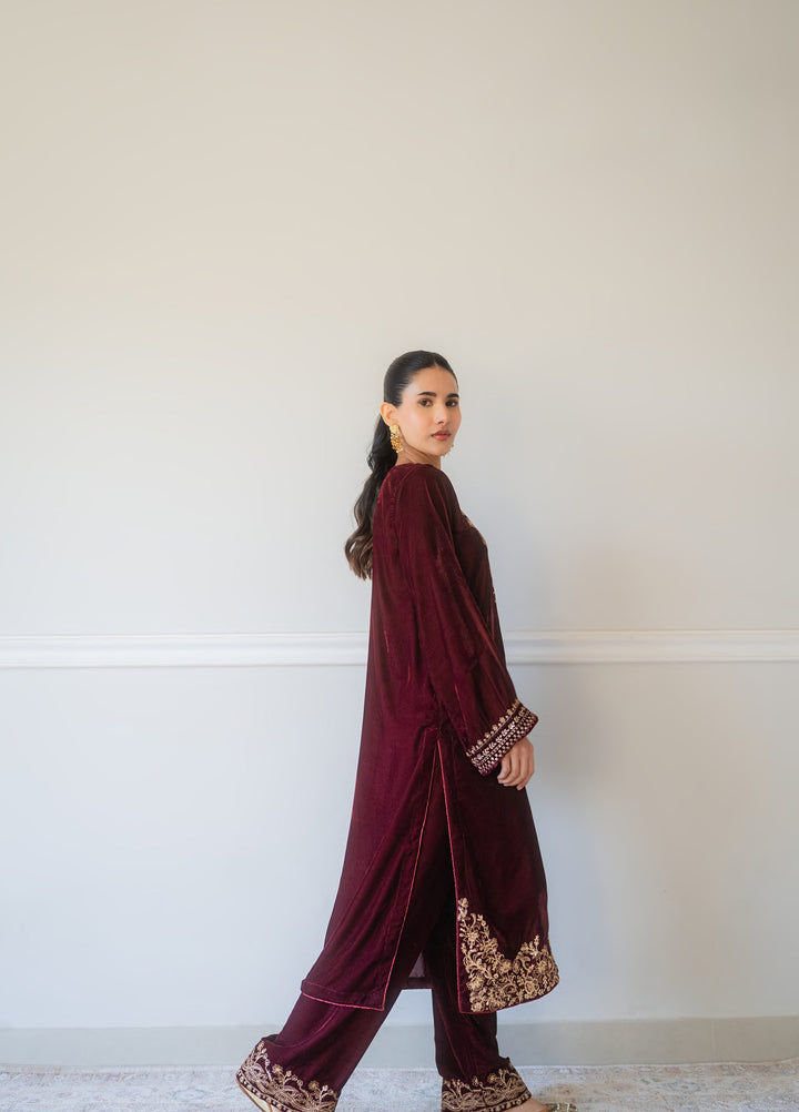 Atelier Velours by Rashid Textiles RTW Embroidered Velvet 2 Piece Suit RT26RAV Rania - Festive Collection