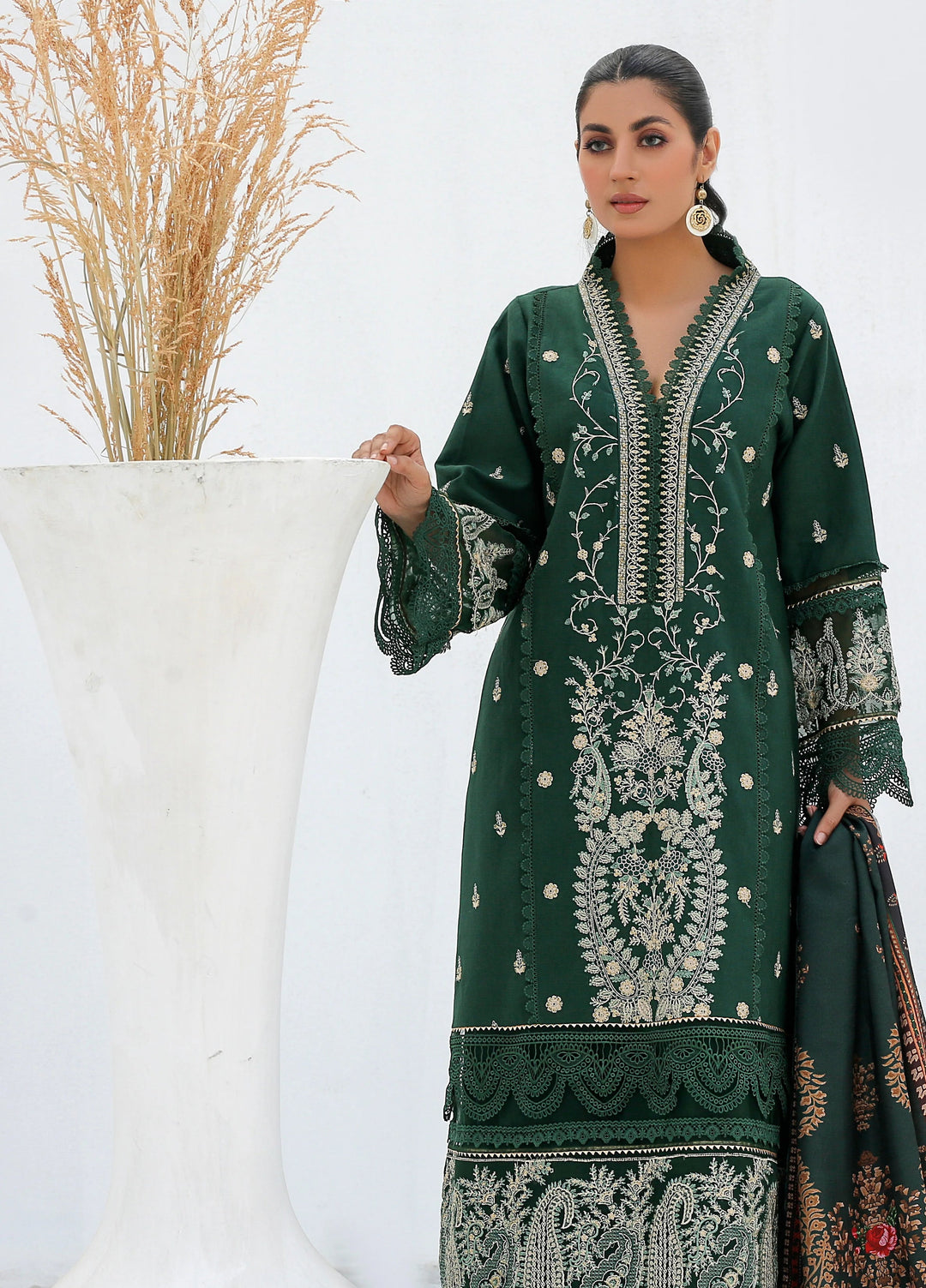 Chandan Nagri RTW Embroidered Khaddar 3 Piece Suit Nora - Winter Collection