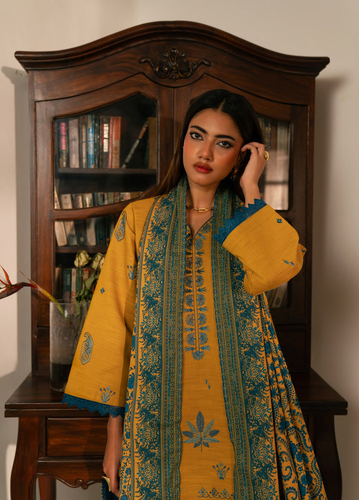 Manzil by Rashid Textiles Unstitched Embroidered Khaddar 3 Piece Suit RT26UKM D-1033 - Winter Collection