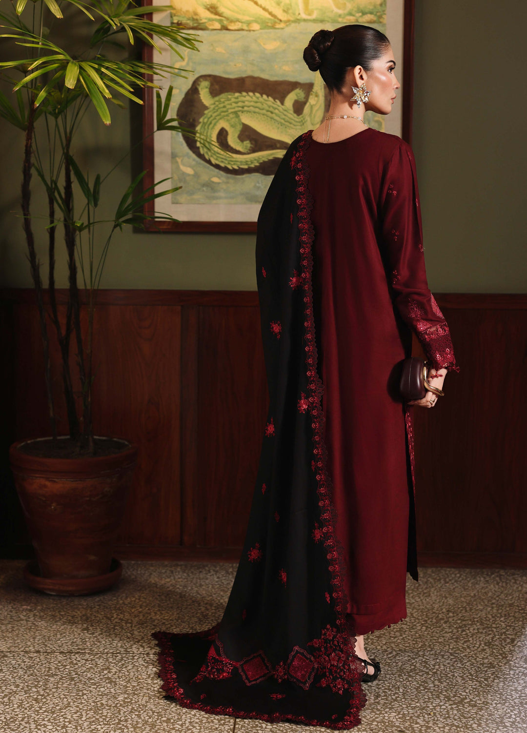 Nureh Exclusive Unstitched Embroidered Marina 3 Piece Suit NU26UEM NE-280 - Festive Collection