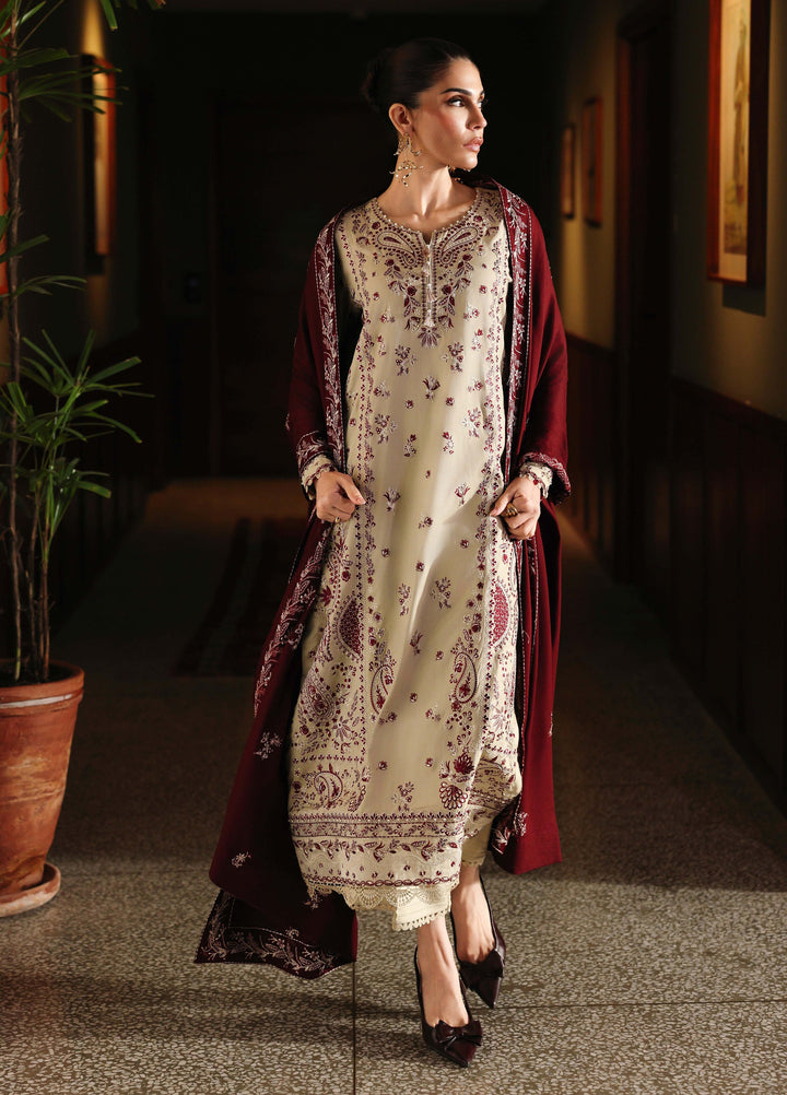 Nureh Exclusive Unstitched Embroidered Marina 3 Piece Suit NU26UEM NE-277 - Festive Collection
