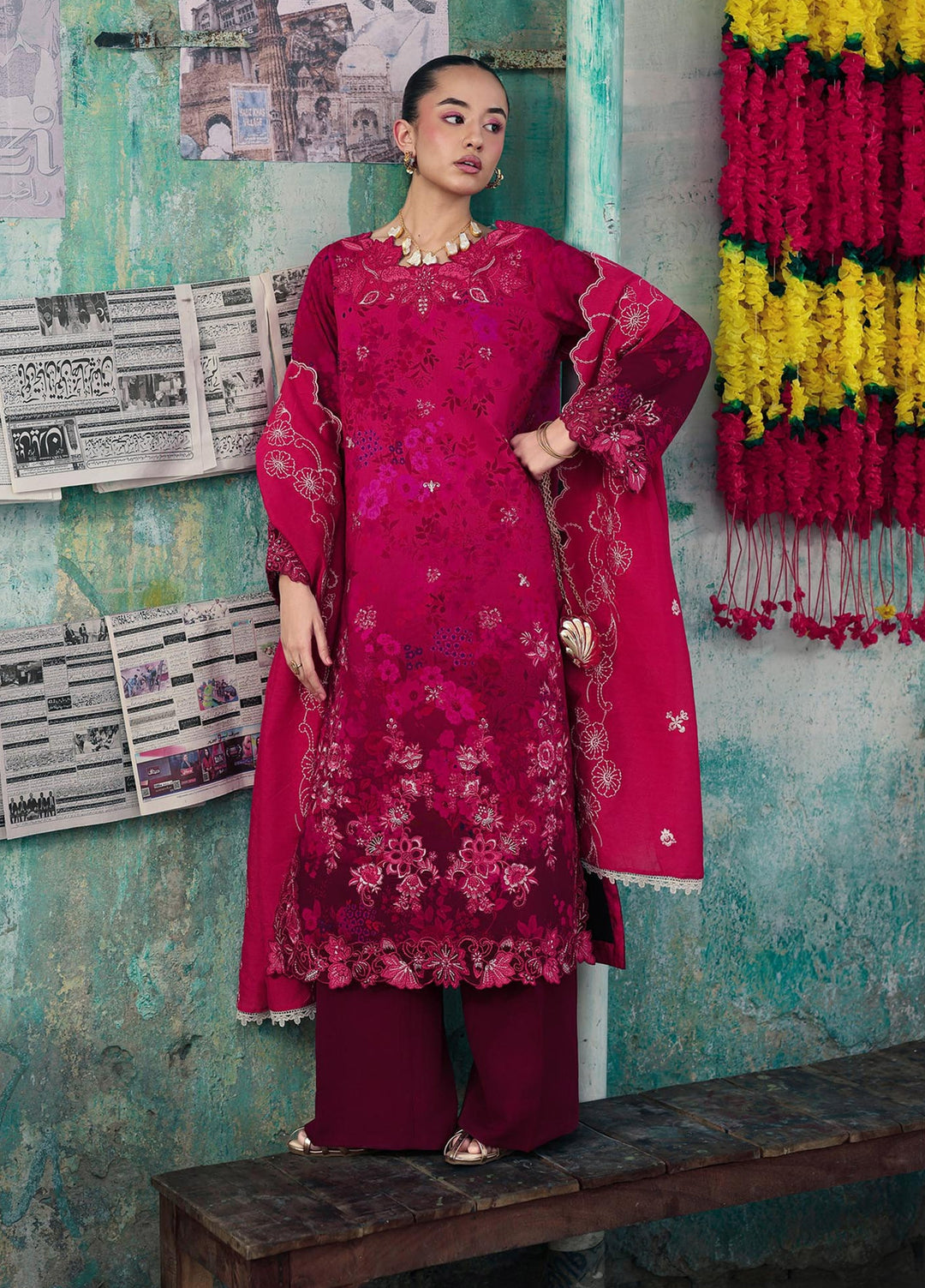 Nissa by RajBari Unstitched Embroidered Viscose 3 Piece Suit RB26UNV D-05 - Winter Collection