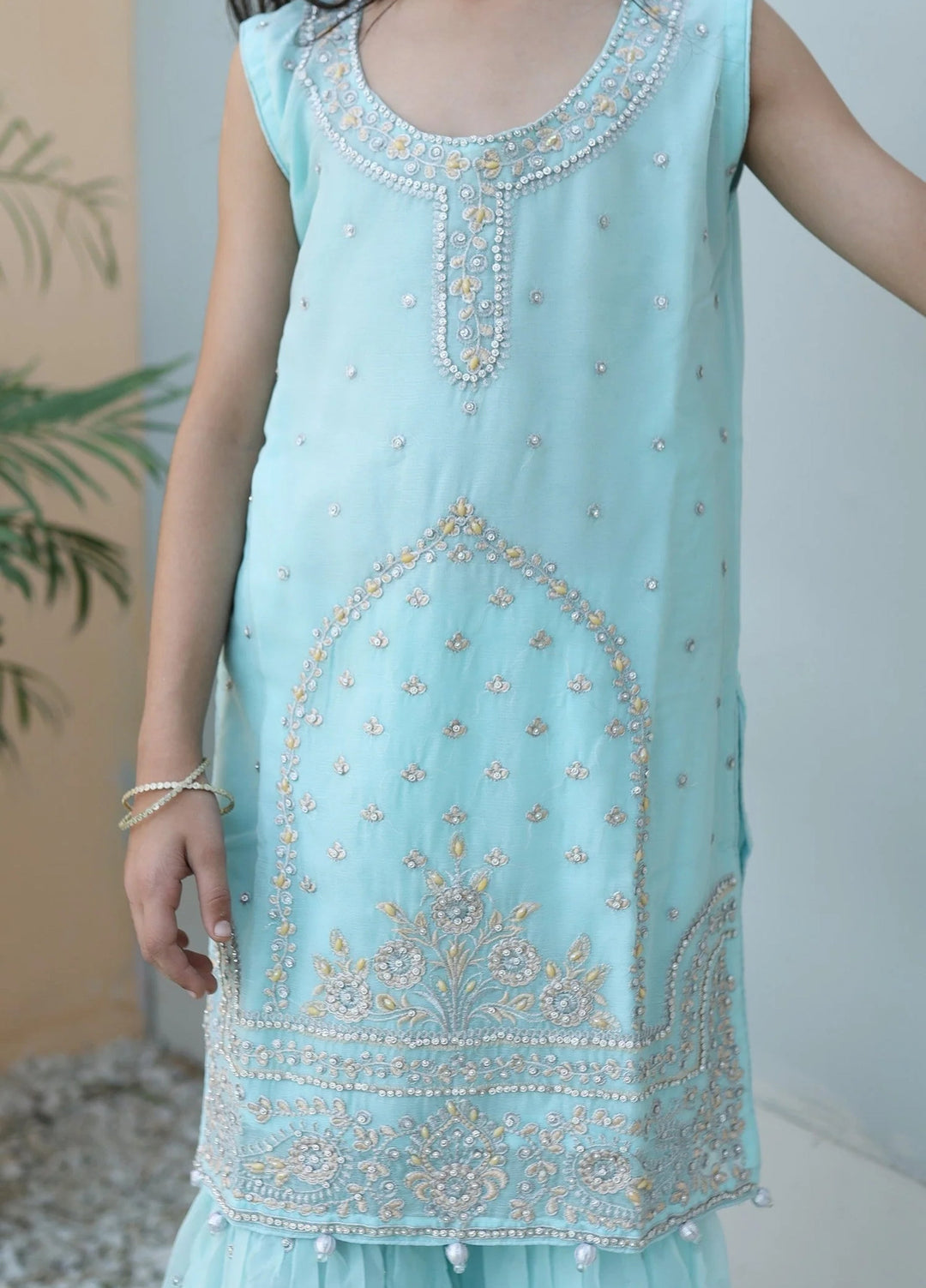 Khanak Girls RTW Embroidered Chiffon 3 Piece Suit KG-11 - Festive Collection