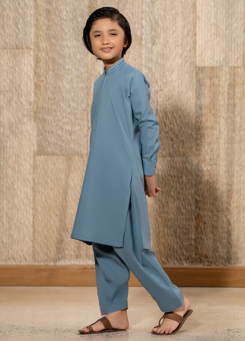 Buraq Boys RTW Solids Wash N Wear Kurta Shalwar Suit Rohaan Casual Collection